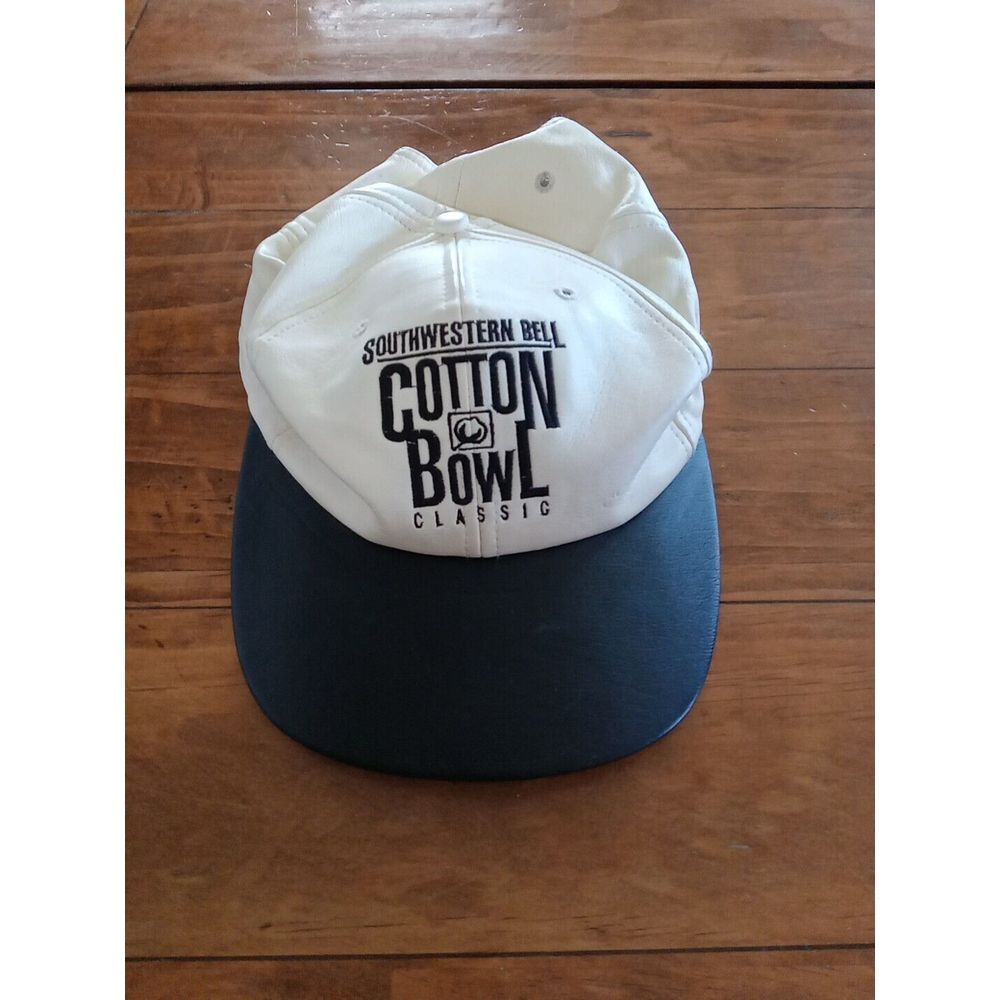 Vintage Football Cotton Bowl Classic Leather  College Hat Cap Made in USA C7